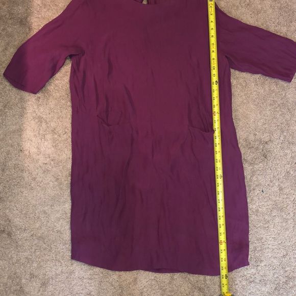 & Other Stories Purple Pink Dress, Viscose Shift Patch Pockets, Size 12, MP $199 - Picture 7 of 7